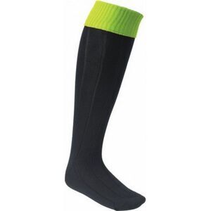 Carta Sport Boys Football Socks / Black/Fluorescent Lime
